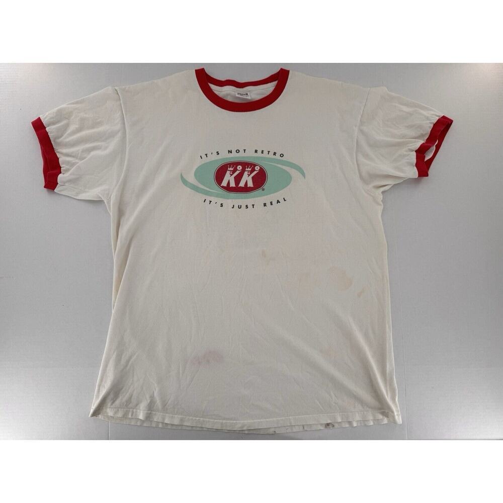 Vtg 90’s Krispy Kreme Donuts T Shirt Sz 2XL XXL Anvil USA Graphic Cotton